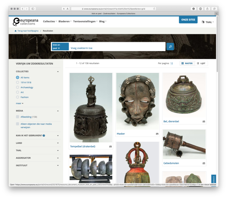 Collectie Museum Klok & Peel op Europeana