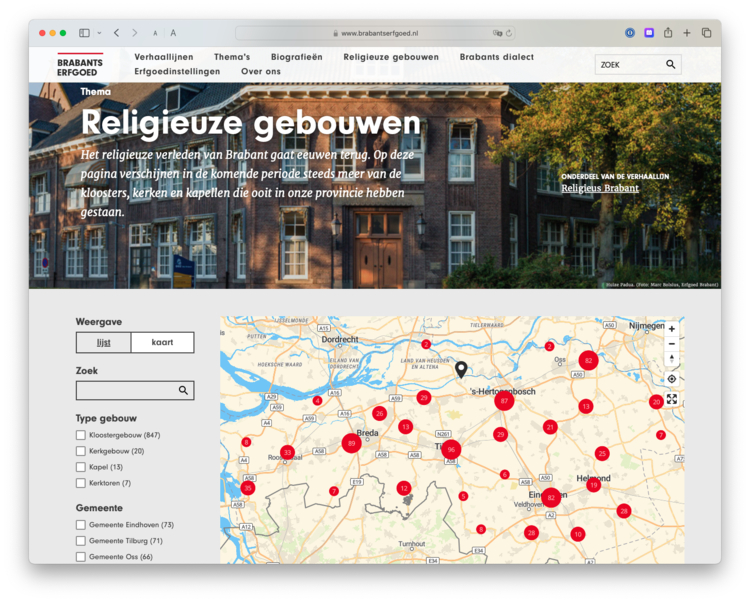 Themapagina Religieuze gebouwen op Brabantserfgoed.nl